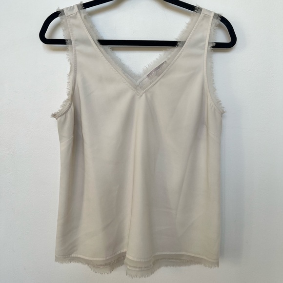 Grey Tank with Frayed Edges - Picture 1 of 3